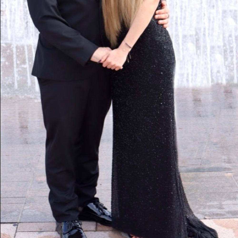 Black beaded Sherri Hill style 50860 - Picture 7 of 8